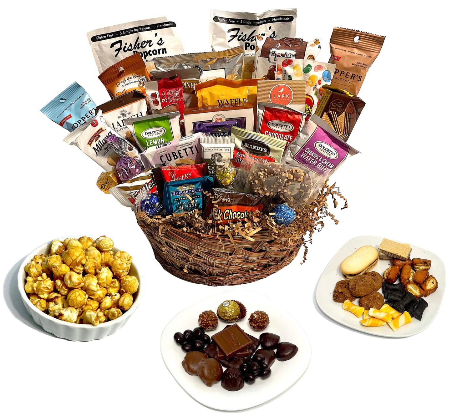 Top-Grade 29 Piece Chocolate Gift Basket Of Gourmet Chocolates  Cookies  And Crunches! Perfect For Businesses  Clients  Employees  Birthdays  Thank You And More!
