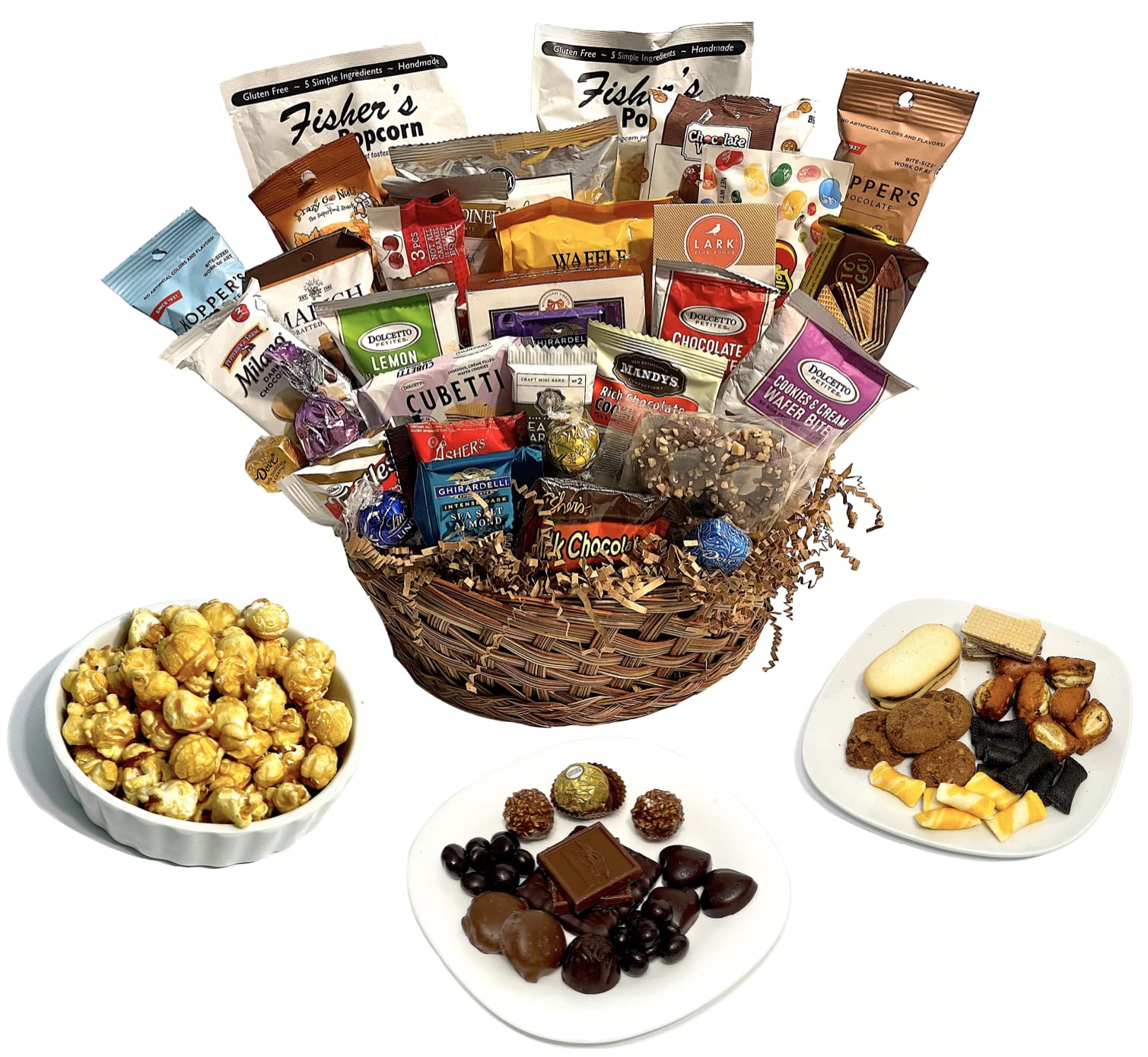 Top-Grade 29 Piece Chocolate Gift Basket Of Gourmet Chocolates  Cookies  And Crunches! Perfect For Businesses  Clients  Employees  Birthdays  Thank You And More!