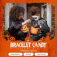 30 Pack Halloween Candy Bracelets - Individually Wrapped Holiday Themed Pumpkin And Skull Bracelets - Trick Or Treat Strawberry