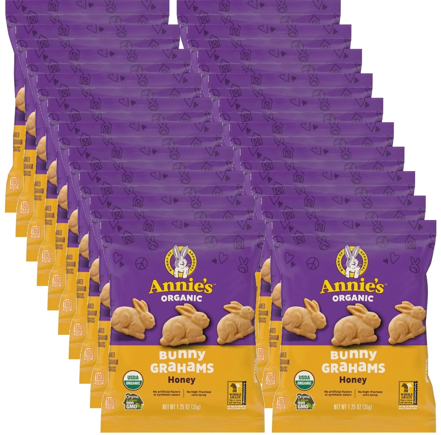 Annies Organic Baked Graham Snacks Honey Bunny Grahams 1.25 oz (Pack of 20)