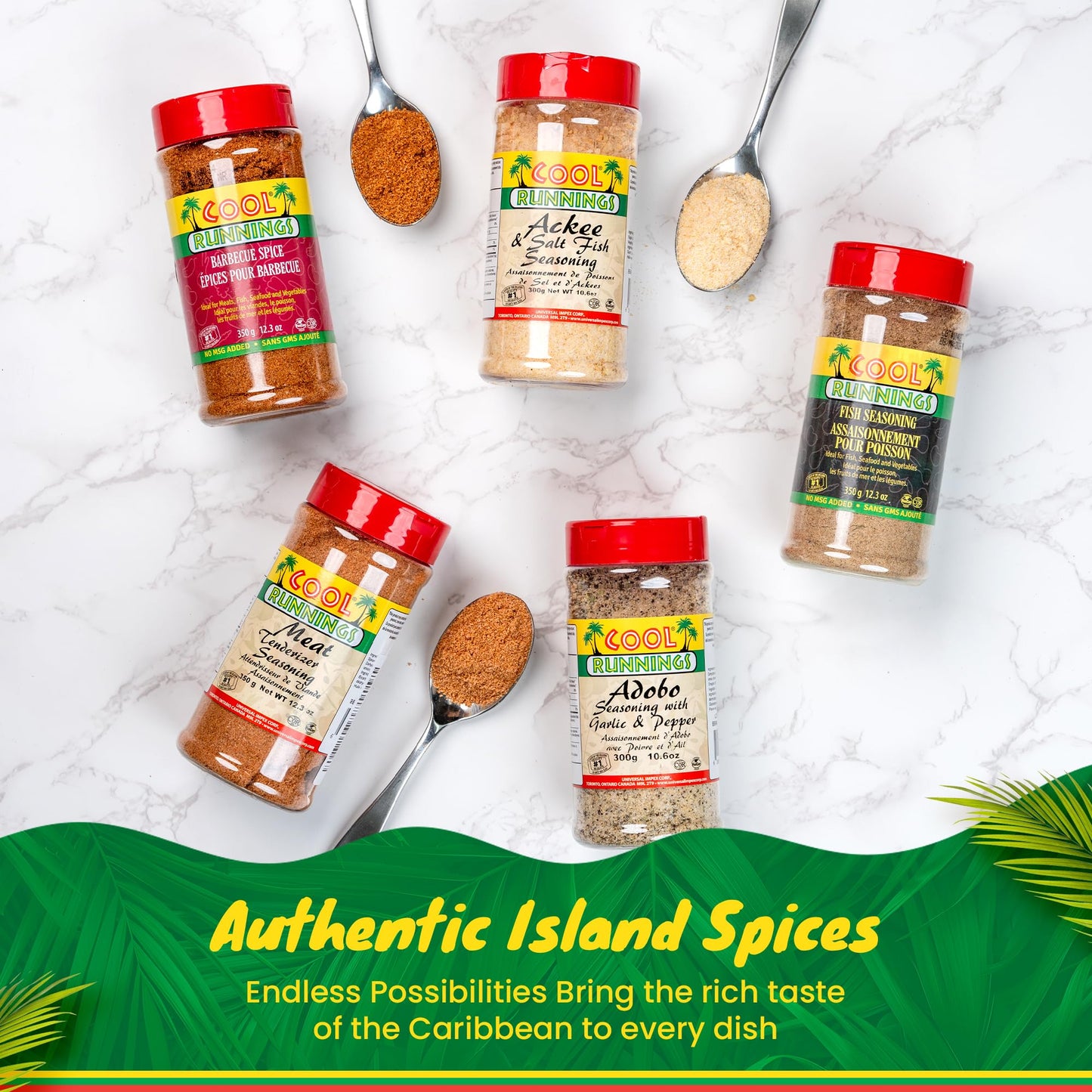 Cool Runnings USA Ackee & Saltfish Seasoning 300g - Perfect Caribbean Blend for Authentic Jamaican Breakfast and Brunch Dishes,