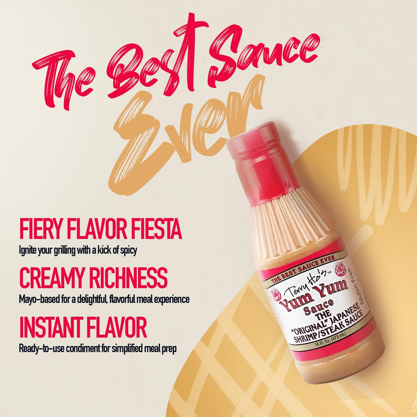 TERRY HOS YUM YUM SAUCE Sweet and Tangy Dipping Sauce 16 oz Pack of 6
