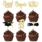 Graduation Cupcake Toppers 2024 Gold Glitter Class Of 2024 Cupcake Toppers Supplies 2024 Congrats Grad Cap Diploma Cupcake Picks