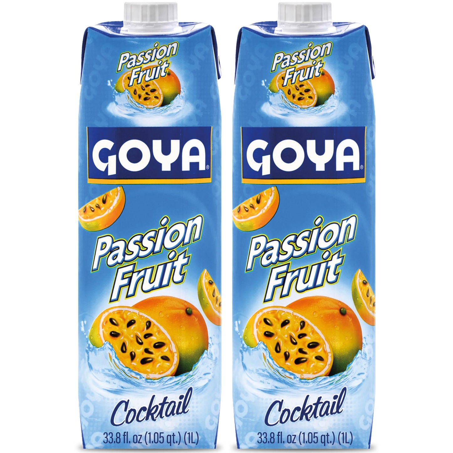 Goya Passion Fruit Cocktail, 33.8 oz, Pack of 2, 16.9 Fl Oz Each