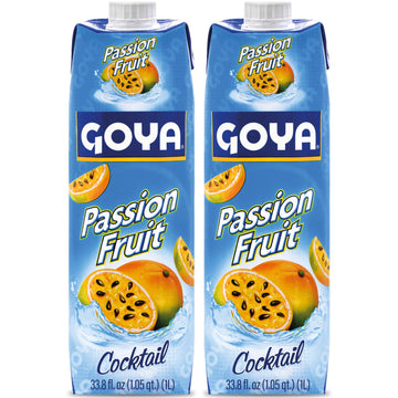 Goya Passion Fruit Cocktail, 33.8 oz, Pack of 2, 16.9 Fl Oz Each