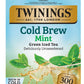 Twinings Mint Green Cold Brewed Iced Tea Bags, 20 Count (Pack of 1), Unsweetened Flavoured Green Tea, Caffeinated, 20 Teabags