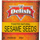 Natural Toasted Whole Sesame Seeds By It'S Delish, 20 Oz Large Jar - Natural Gluten-Free Fresh Oven Roasted White Sesame - Resta