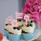 Rssta i Cupcake Toppers 30 Pack Pink Glitter Housewarming Decorations