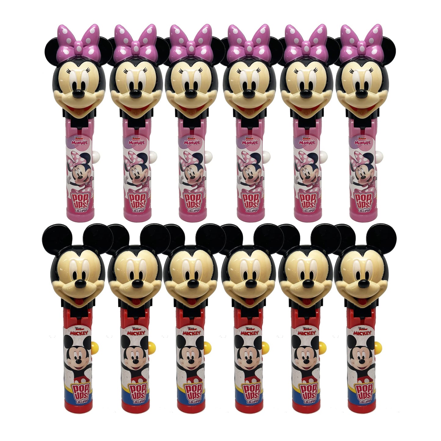 Pop Ups! Minnie & Mickey Mouse Lollipop Holder | Collectable Mickey Mouse Toy Lollipop Case | Disney Party Favors For Halloween,