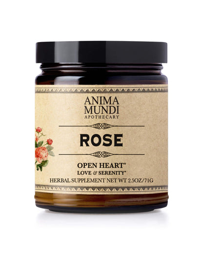 Anima Mundi Rose Petal Powder with Dried Rose Buds - Love + Serenity Rose Powder - for Heart Chakra - Fluffy, Aromatic Dried Ros