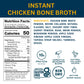 Bare Bones Bone Broth Instant Powdered Beverage Mix, Chicken, Pack of 32, 15g Sticks, 10g Protein, Keto & Paleo Friendly