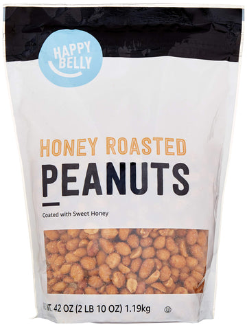large online retailer Brand - Happy Belly Peanut, Honey Roasted, 42 ounce
