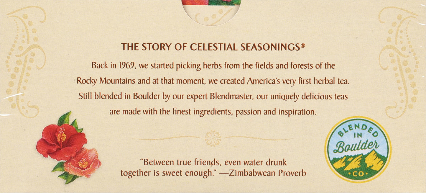 Celestial Seasonings Herbal Tea Raspberry Zinger, Caffeine Free, 20 Count, Multi Color, Model hwziv6-2392