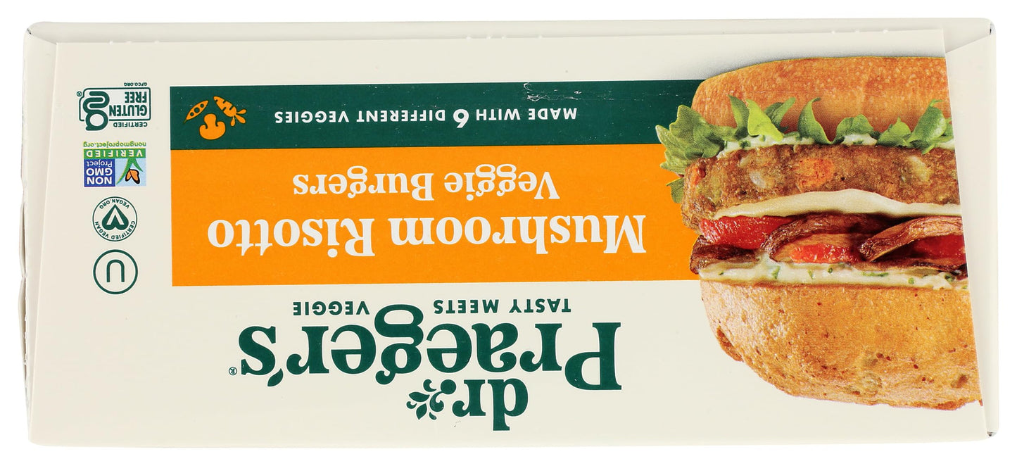 Dr. Praegers, Mushroom Risotto Veggie Burgers, 2.5 Ounce, 4 Count