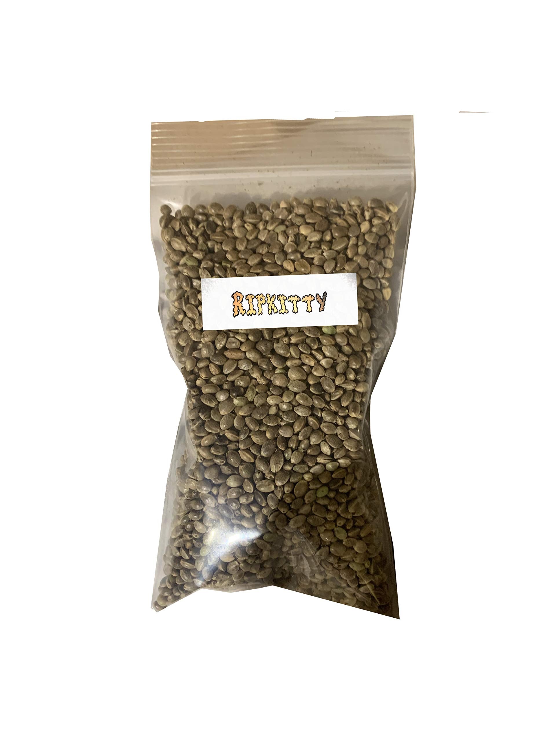 Ripkitty Premium Whole Raw Hemp Seeds, Organic, Kosher, Vegan, Allergen-Free, 20g