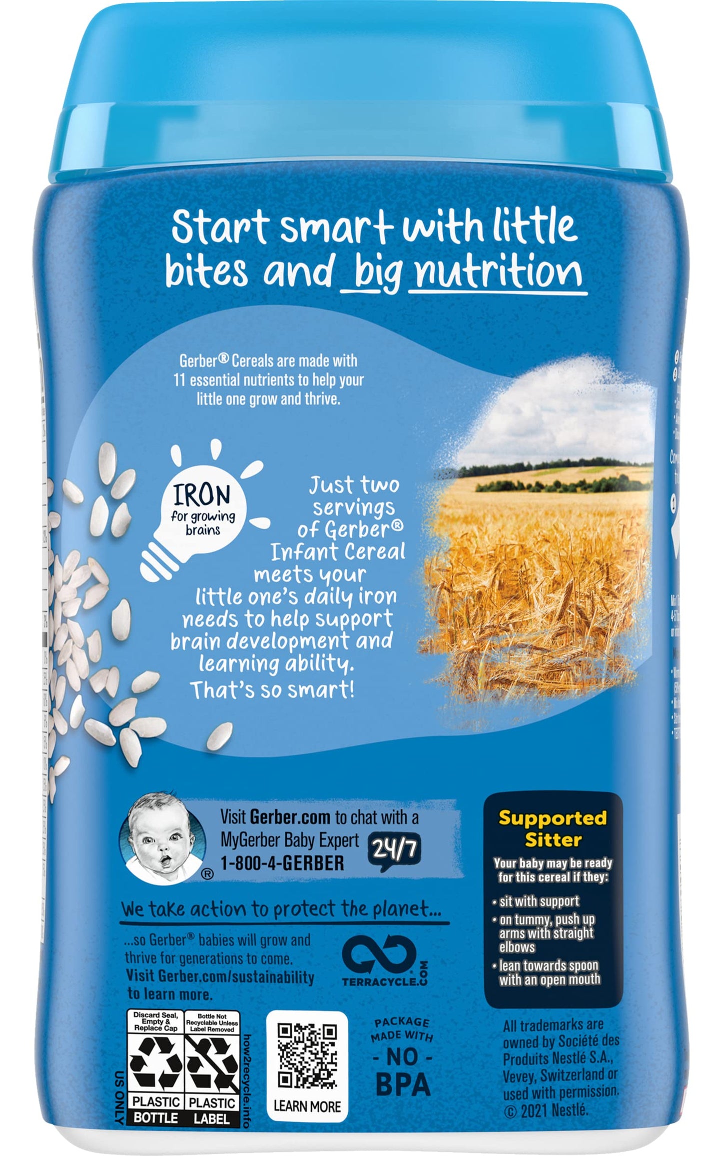 Gerber Rice Cereal For Baby - 8 Oz