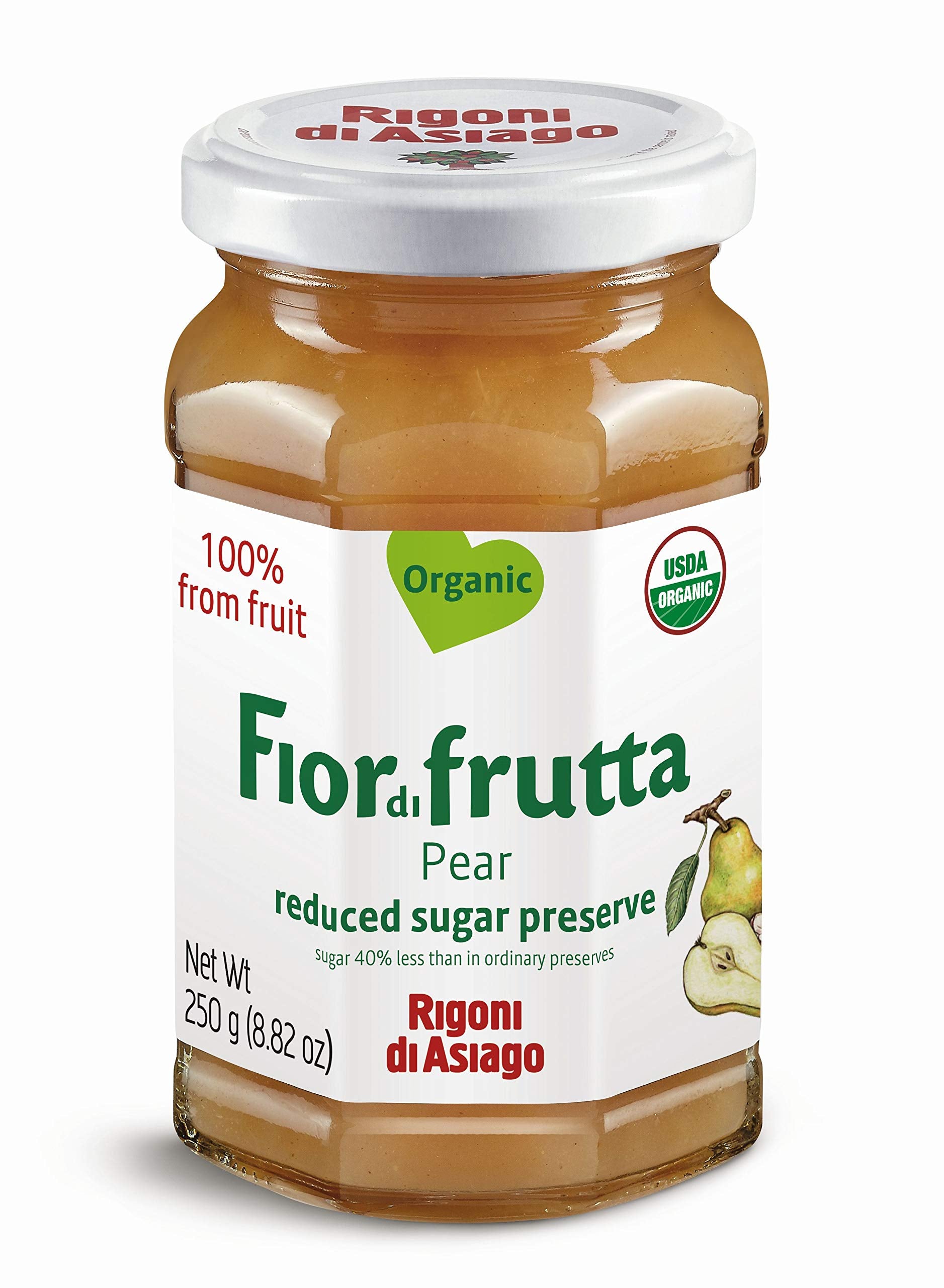 Rigoni Di Asiago Fiordifrutta Organic Fruit Spread, Pear, 6 Count, 8.82 Oz