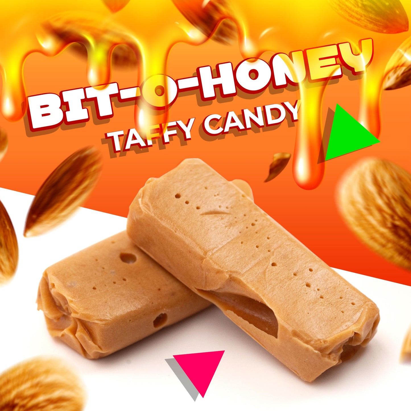 Bit O Honey Candy Bulk | 2 Pound Bag | About 135 Count | Old Fashioned Individually Wrapped Bit O Honey Chewy Candies | Classic