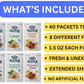 40 Count | Salad Dressing Packets | 8 Flavors: Balsamic Vinaigrette, Blue Cheese, Caesar, Country French, Ranch, Golden Italian,