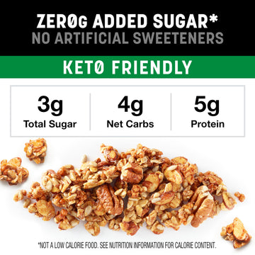 KIND Zero Added Sugar Keto Granola Variety Pack, Apple Cinnamon Nut & Caramel Mocha Nut, Gluten Free, 8 Ounce (Pack of 2)