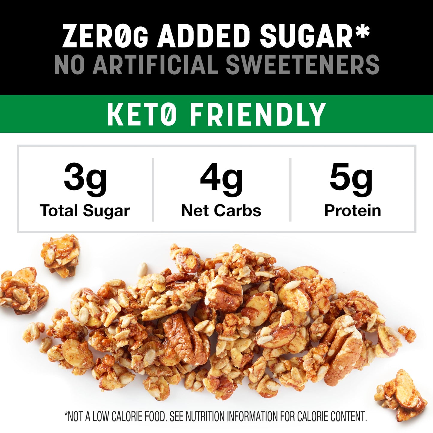 Kind Zero Added Sugar Granola, Apple Cinnamon Nut, Healthy Snacks, Good Source Of Fiber, Gluten Free, Low Sugar, 5G Protein, 5 C