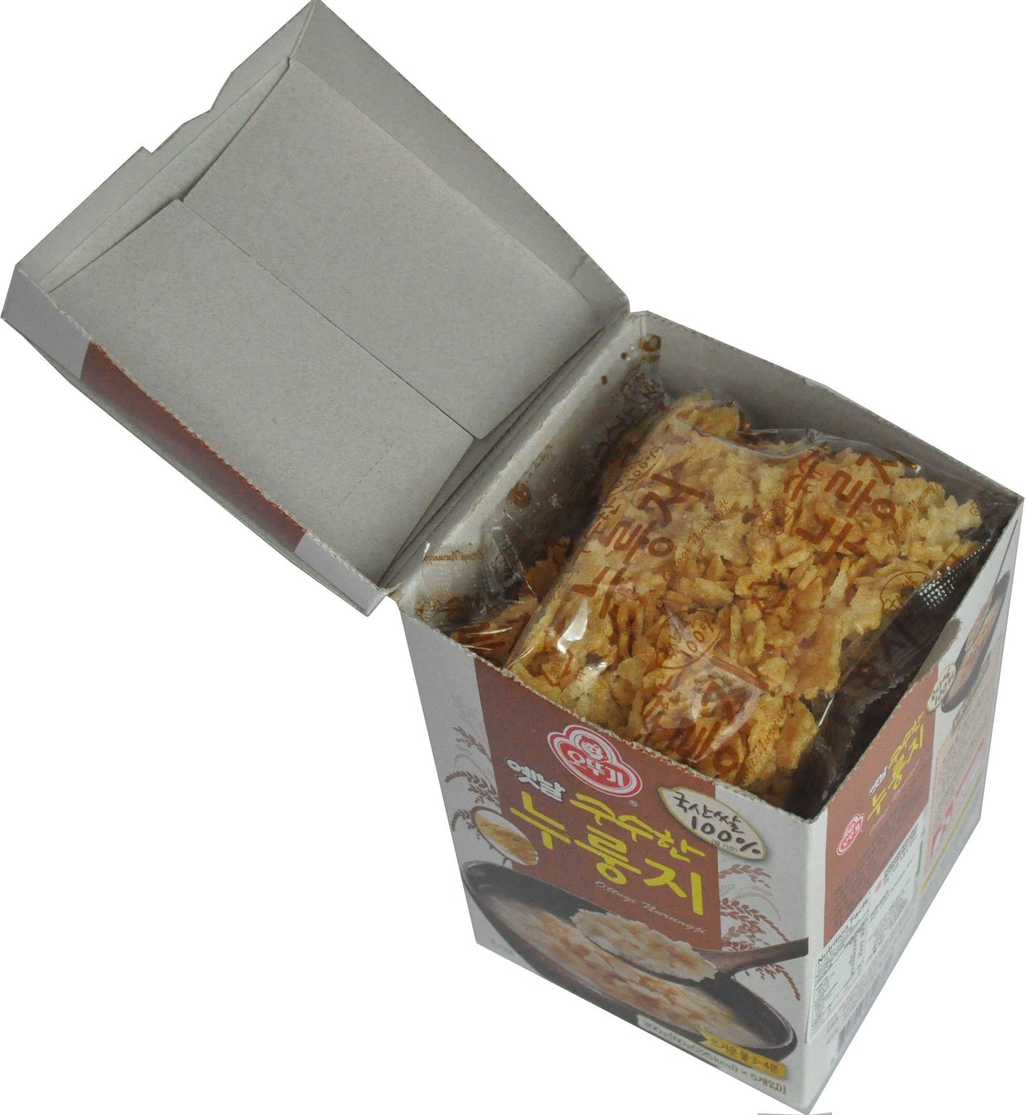Ottogi Scorched Rice Chips - Korean Nurungji Snack, 2.1oz (60g)    5 Packs, Crispy & Savory Traditional Rice Cracker