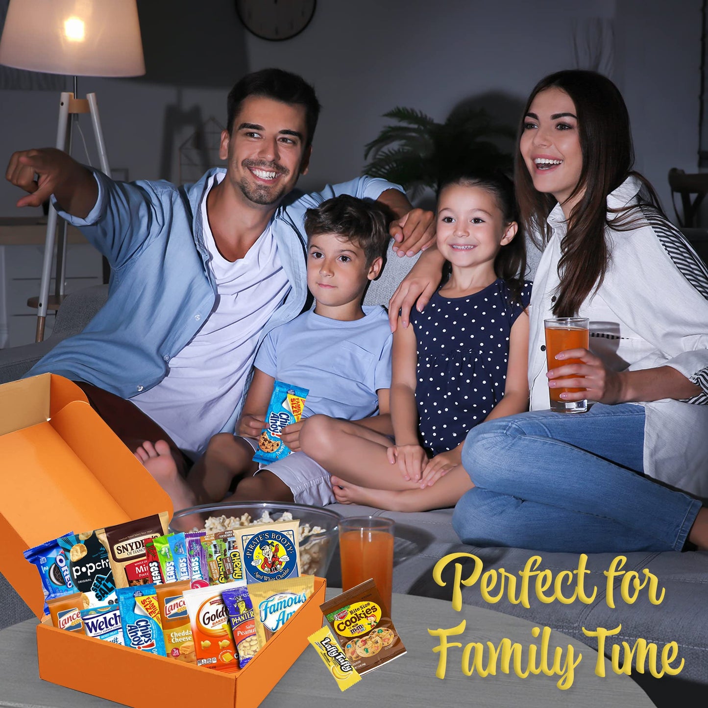 Snack Box Care Package (120 Count) Variety Snacks Easter candy Gift Box - College Students,Back to school Military, Work or Home