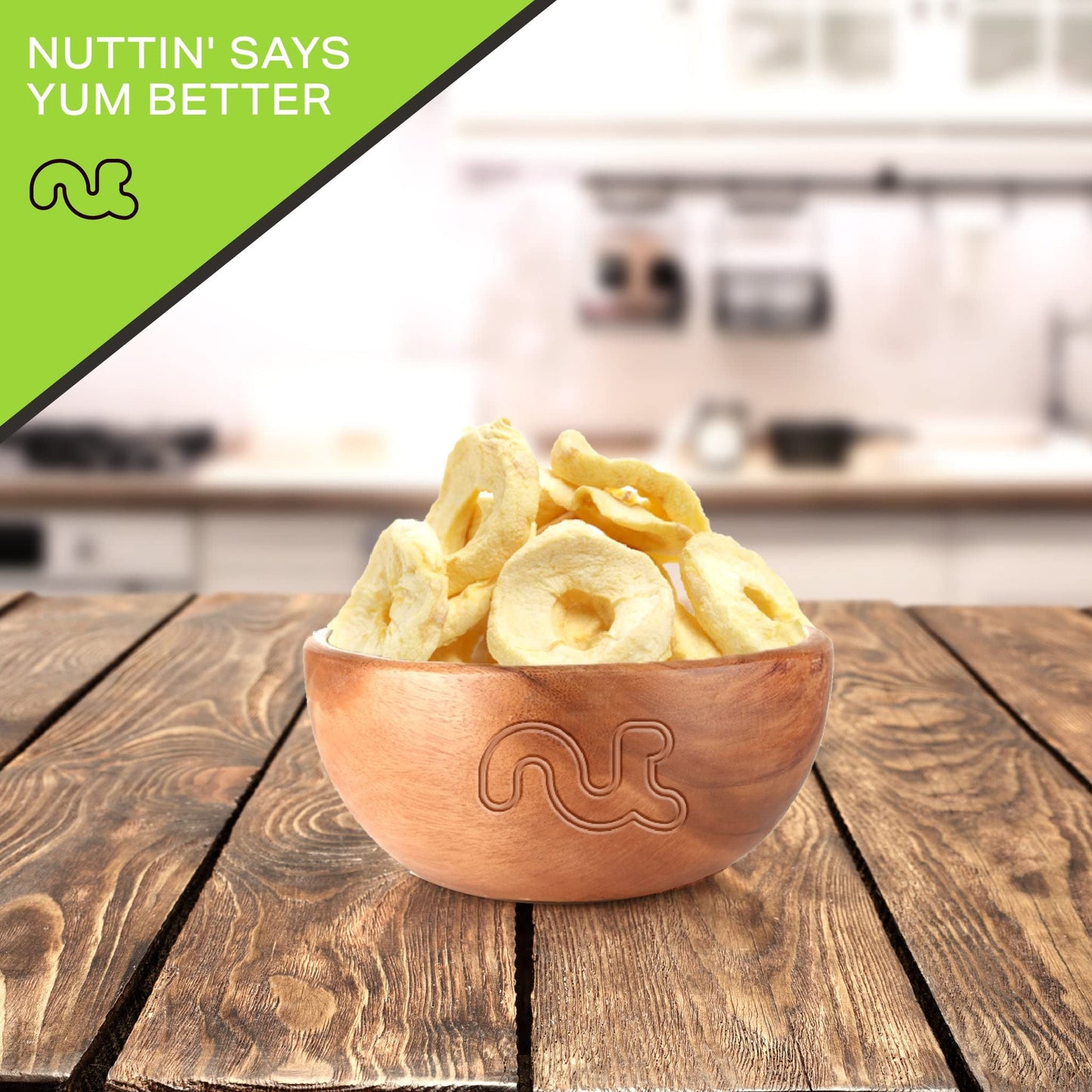 NUT CRAVINGS Dry Fruits - Dried Apple Rings Slices, No Sugar Added - Chewy Soft Texture (16oz - 1 LB) Packed Fresh in Resealable
