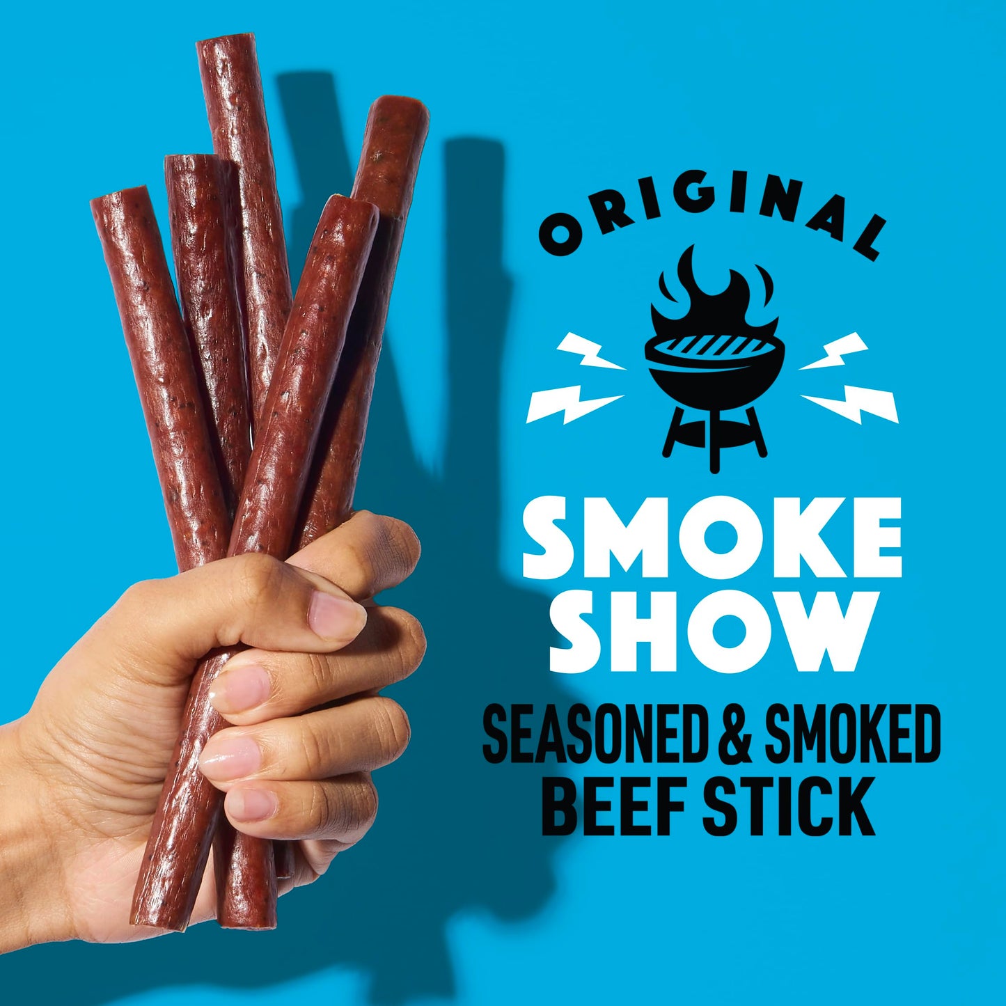 Lorissas Kitchen Beef Jerky Snack Sticks - Original, 12-Pack, 1 Ounce Each, Gluten-Free, Non-GMO, 8g Protein