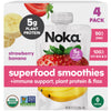 NOKA Organic Strawberry Banana Superfood Smoothie 4pk, 4.22 OZ