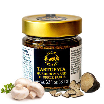 Lucas Truffles Black Truffle Patè - Vegan, Gluten-Free, 6.34oz (180g) - Truffle Sauce Made in Italy