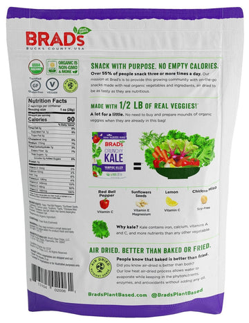 Brad'S Plant Based Organic Crunchy Kale, Vampire Killer, 3 Bags, 6 Servings Total