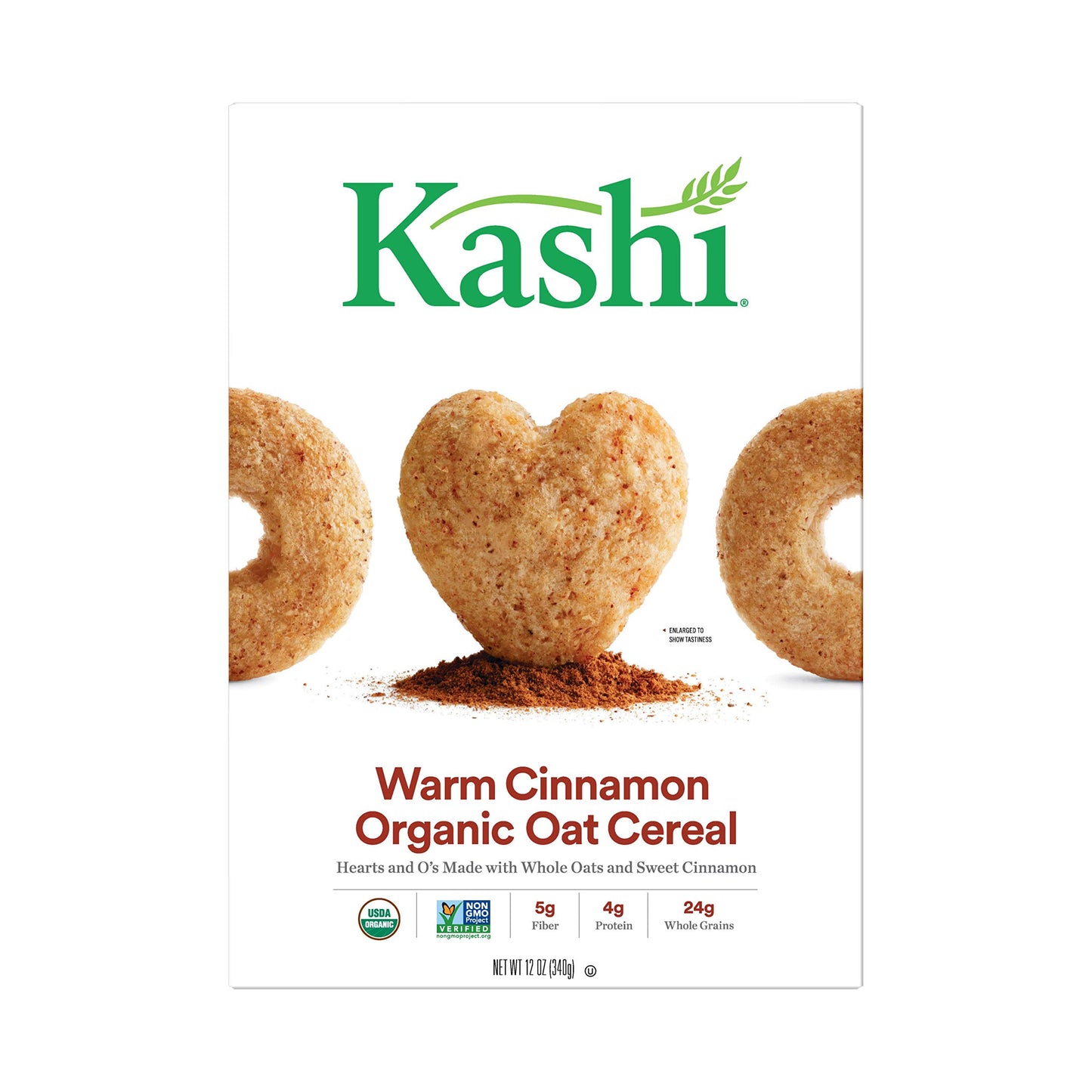 Kashi Heart To Heart Organic Warm Cinnamon Oat Cereal - Kosher, 12 Oz Box
