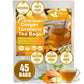 FRESHDRINKUS Ginger Turmeric Herbal Tea - 45 Natural Tea Bags, Eco-conscious, Vegan, No Sugar, No Caffeine, No Gluten