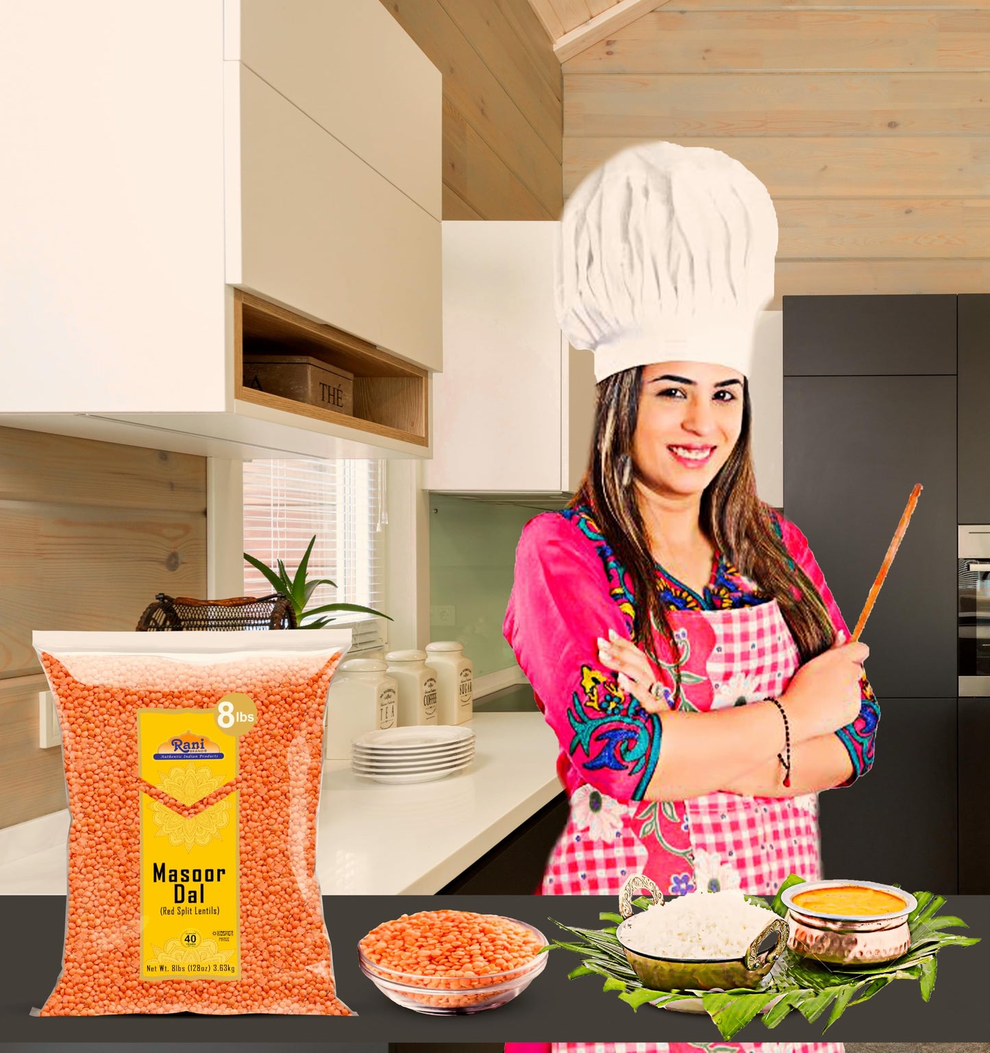 Rani Masoor Dal (Indian Red Lentils) Split Gram, 128Oz (8Lbs) 3.63Kg, Bulk ~ All Natural | Gluten Friendly | Non-Gmo | Vegan | I