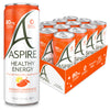 Aspire Healthy Energy Drink, Zero Calorie, Mango Lemonade, 12 Fl Oz, 12-Pack, Clear