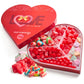 NUT CRAVINGS - Valentines Day Mixed Candy Heart Shaped Gift Basket, Love in A Box (6 Assortments) Romantic Food Arrangement, Hea