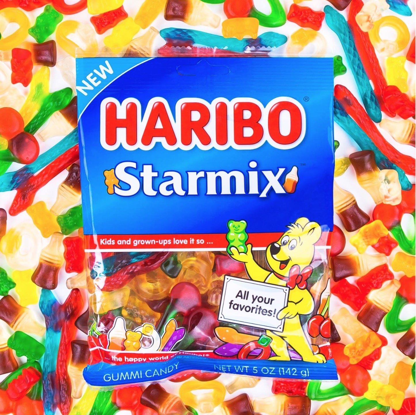 Haribo Gummi Candy, Starmix, 8 Oz. Bag (Pack Of 10)