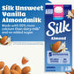 Silk Almond Milk, Unsweet Vanilla, Dairy Free, Gluten Free, Seriously Creamy Vegan Milk with 50% More Calcium than Dairy Milk, 6