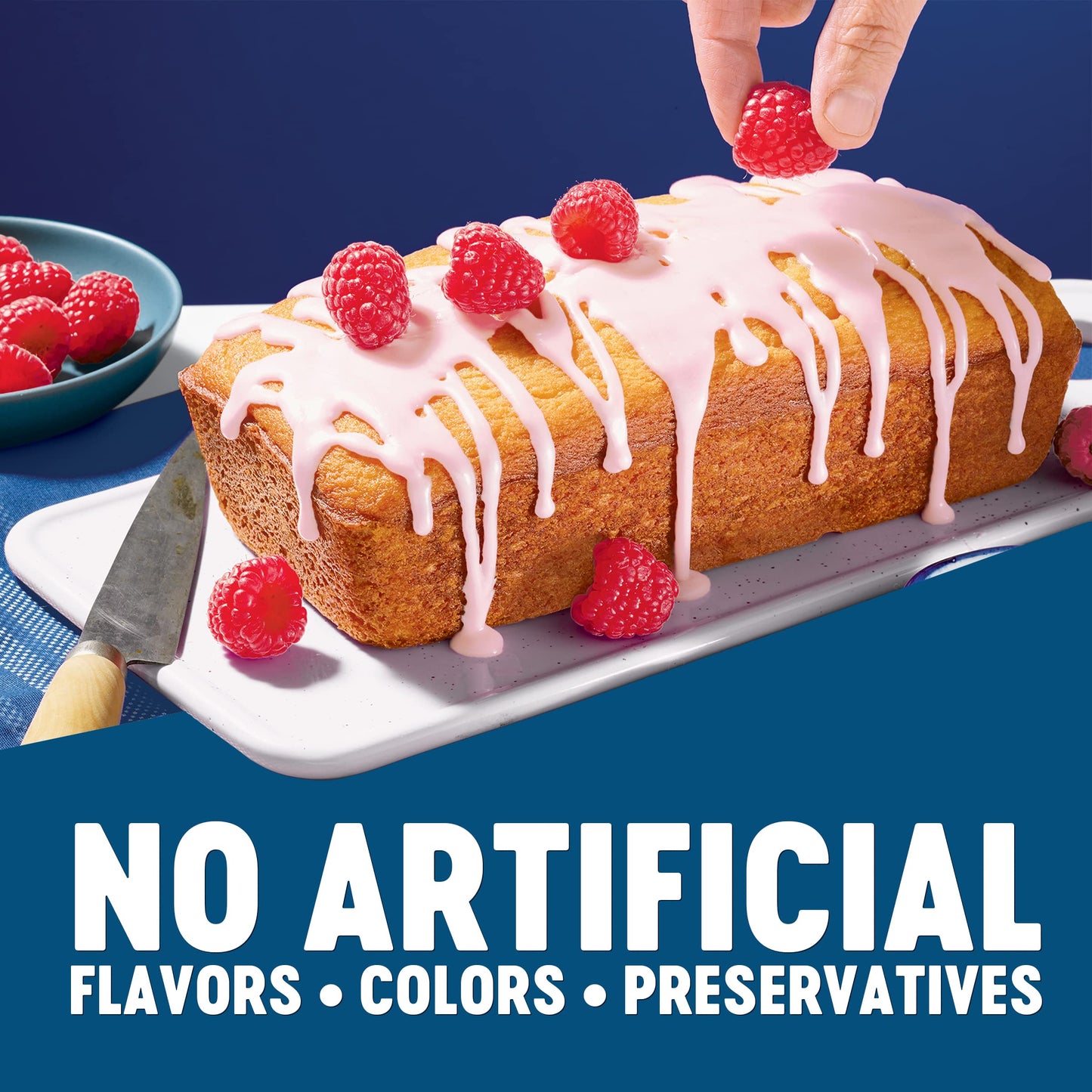 Krusteaz Vanilla Pound Cake Mix, Baking Mix, Includes A Sweet Glaze Mix, No Artificial Flavors, No Artificial Colors, And No Art