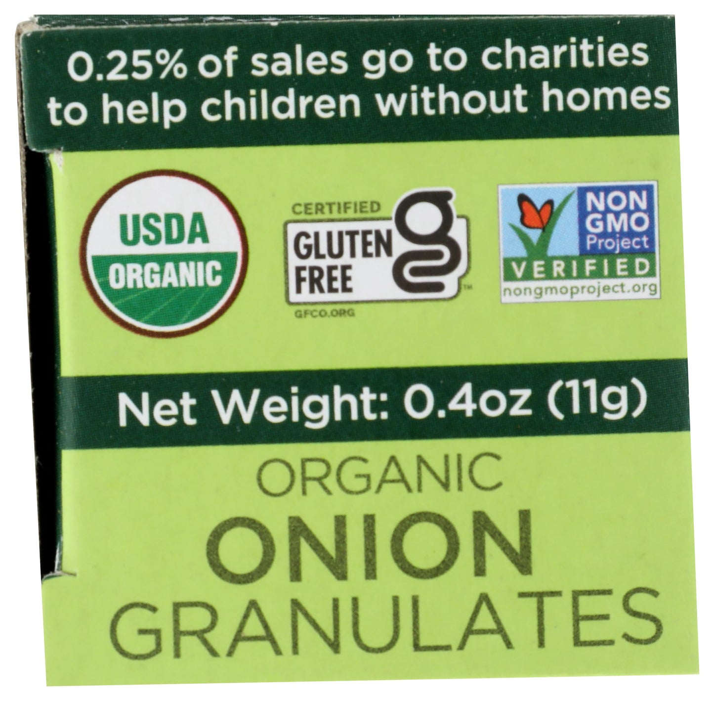 Spicely Organic Onion Granulates 0.4 Oz Certified Gluten-Free