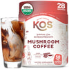KOS Mushroom Coffee - USDA Certified Organic - Dark Chocolate Mocha Flavor - Mushroom Coffee Latte Powder with Reishi, Cordyceps