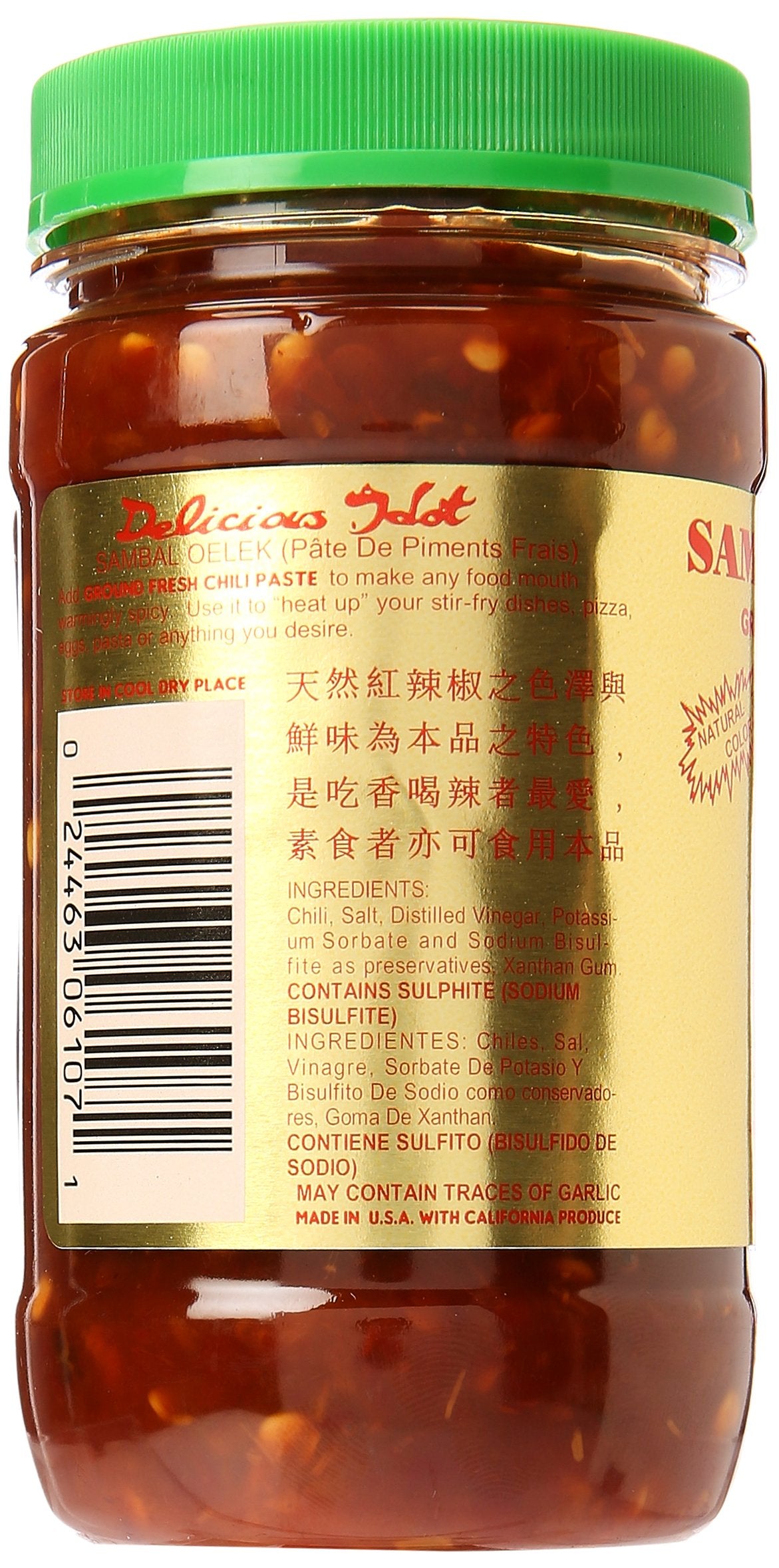Huy Fong Sambal Oelek Ground Chili Paste - 8 Oz X 2 Bottles