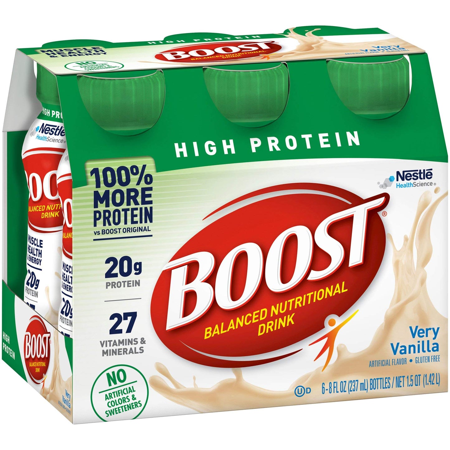 BOOST High Protein Nutritional Drink, Very Vanilla, 8 Fl Oz, Pack of 24, Model 823304
