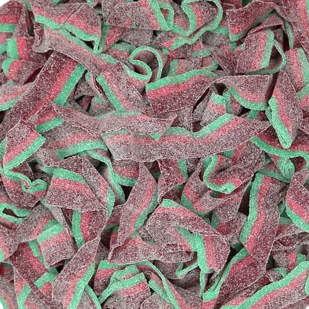 Sour Power Gummy Belts Candy (Sour Watermelon, 2 Pound)