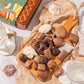 Thanksgiving Gift Basket, Assorted Gourmet Dark And White Chocolate Truffles, Holiday   In Elegant Gift Box, Bonnie And Pop