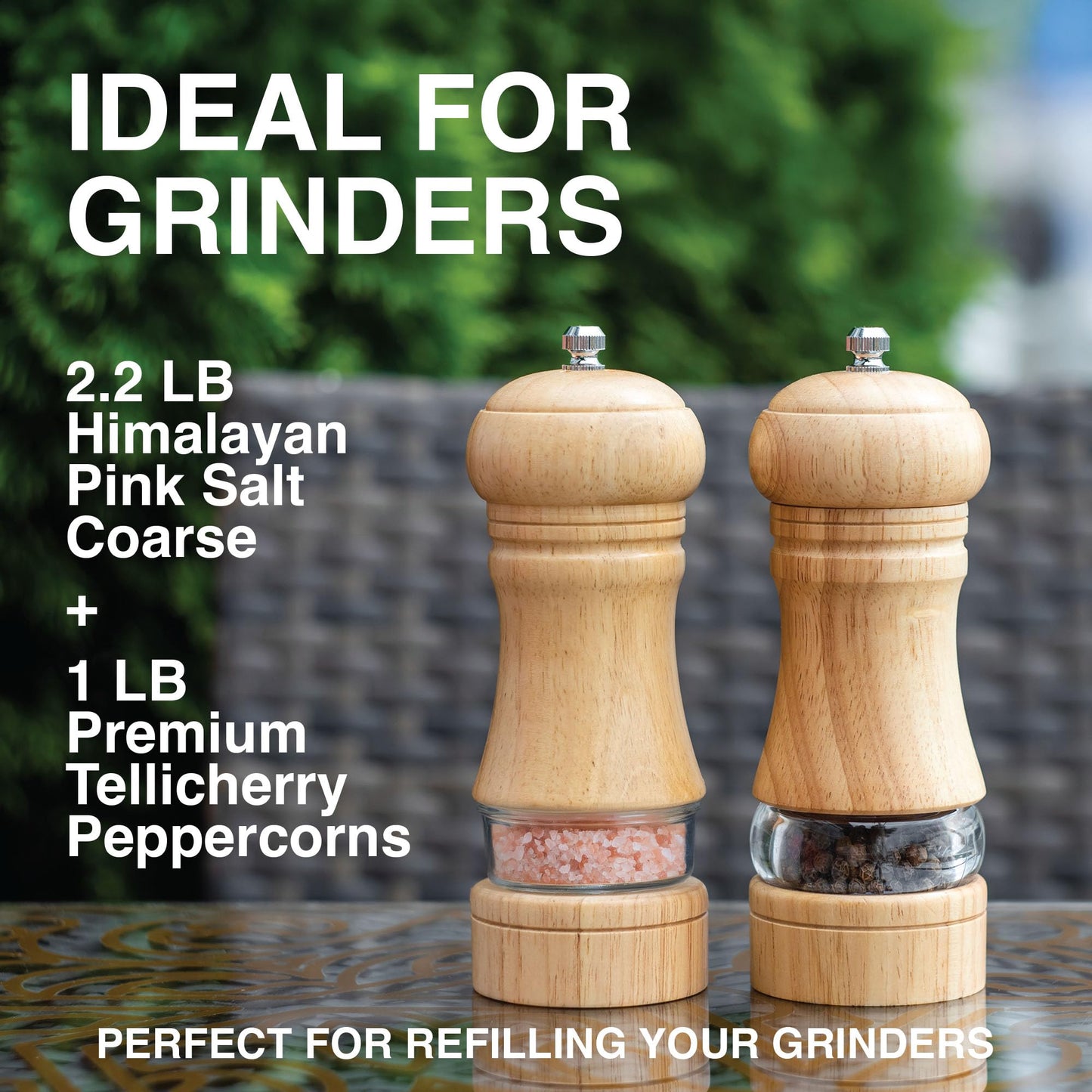 The Spice Lab Himalayan Pink Salt & Tellicherry Peppercorns - Salt And Pepper Combo - Gourmet Kilo Coarse Pink Salt And 1 Lb Who