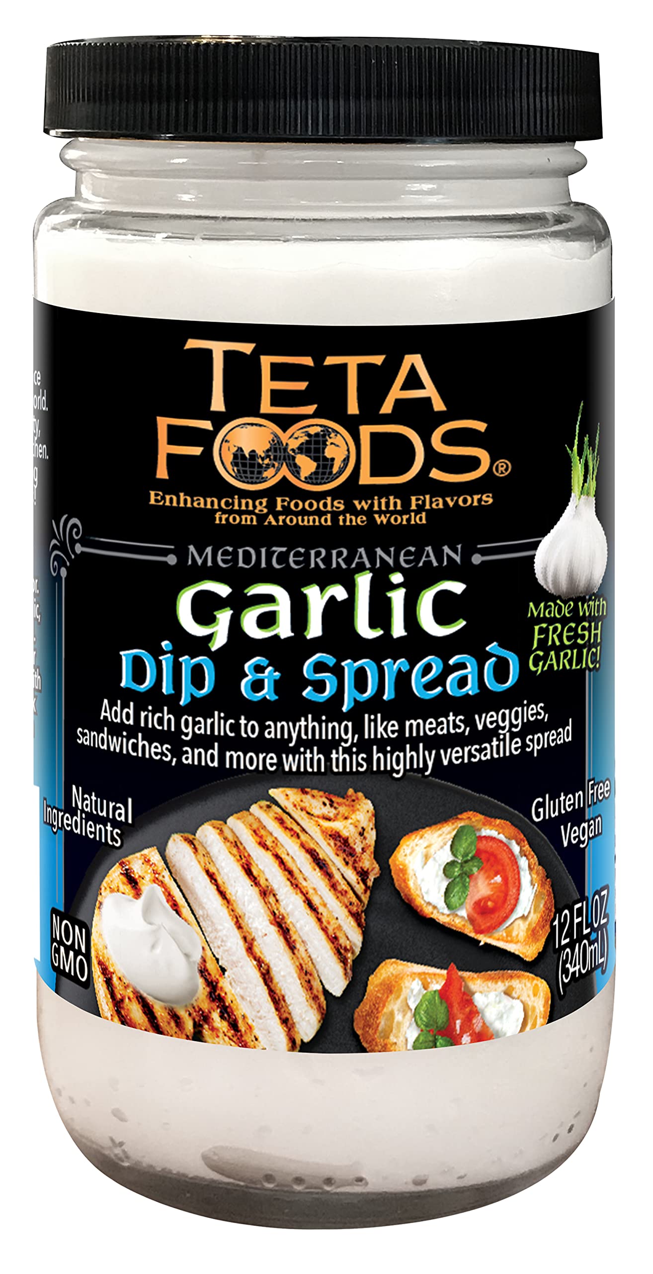 Mediterranean Garlic Dip & Spread 12 Oz - Toum (1)