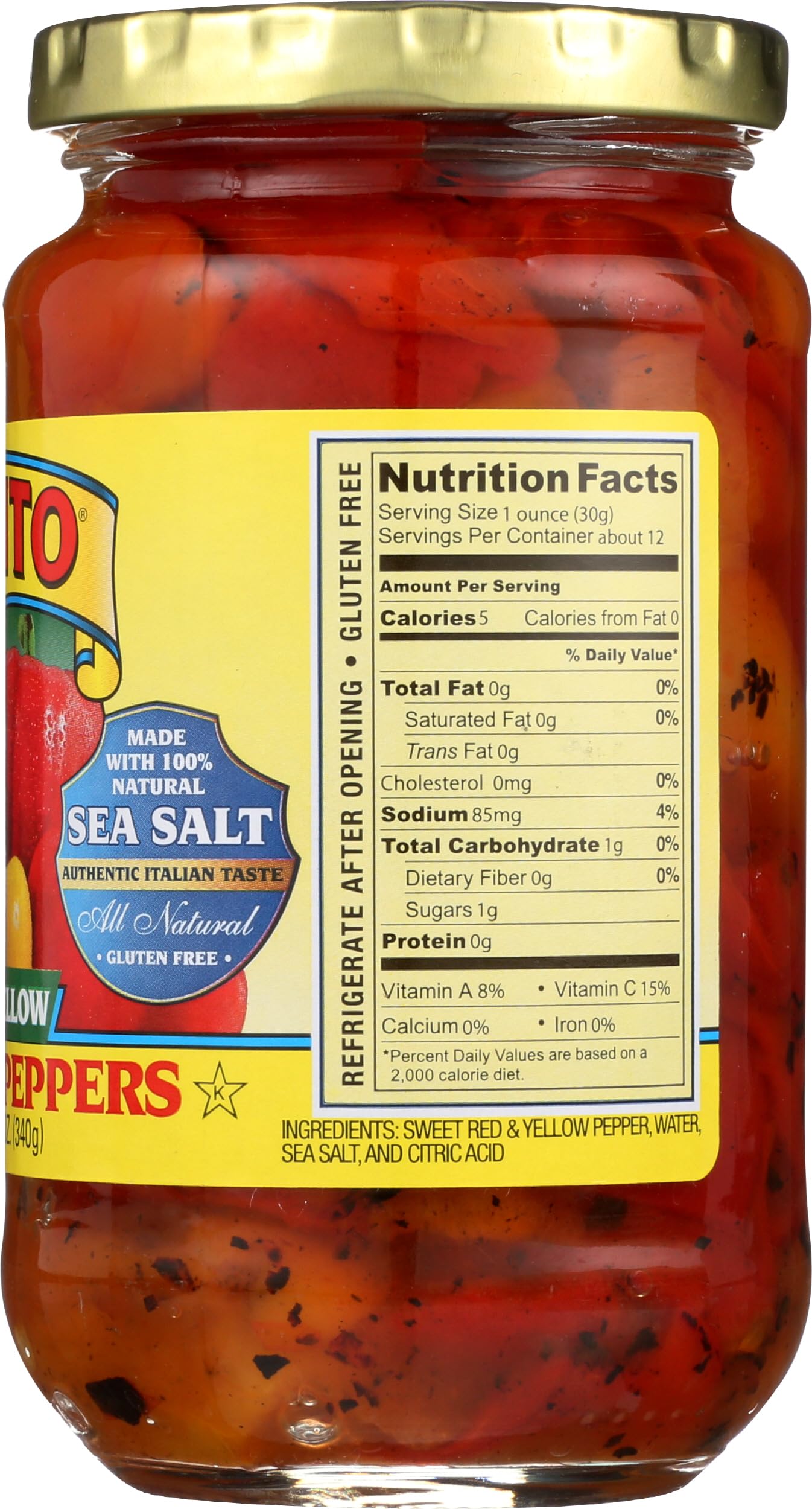 CENTO FOODS Peppers Red Yellow Roasted, 12 OZ