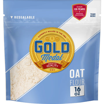 Gold Medal Gluten Free Oat Flour, Baking Flour, 16 oz Resealable Bag